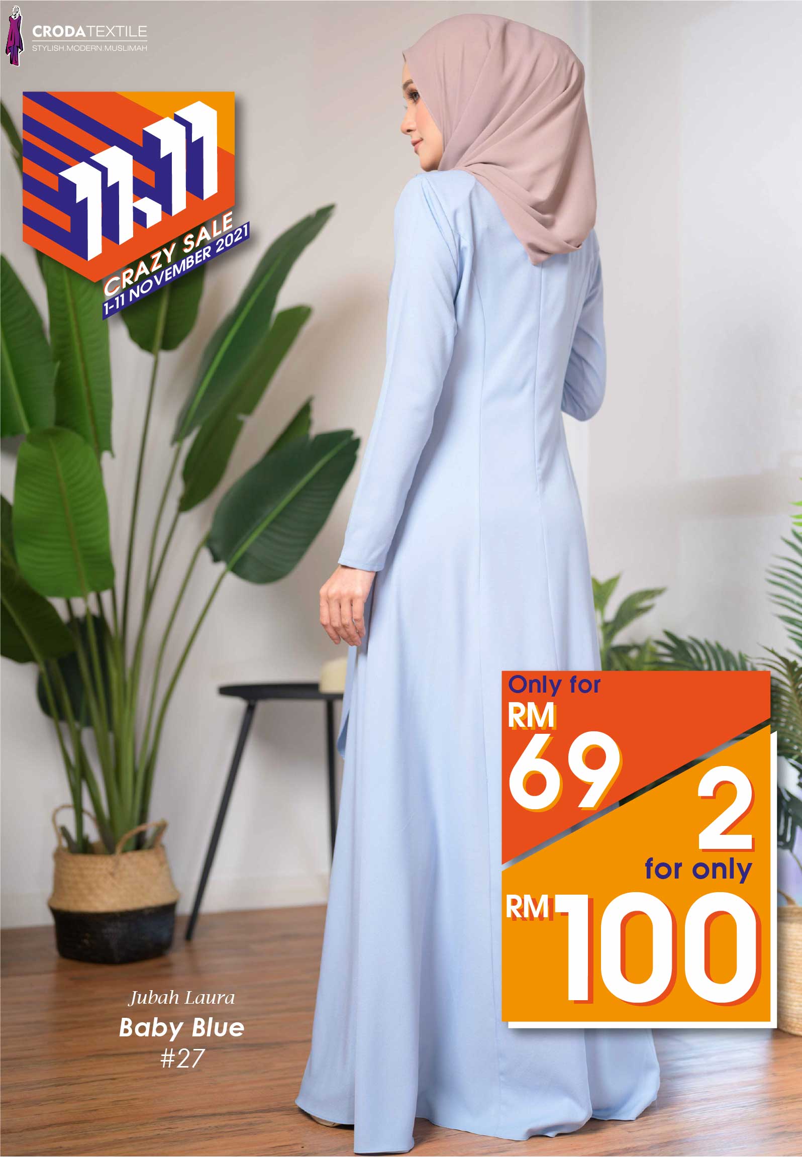 Jubah 2024 baby blue